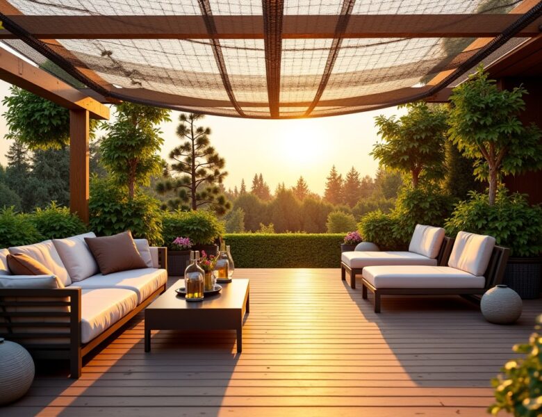 Sélectionner le filet de camouflage idéal pour ombrager votre terrasse avec élégance