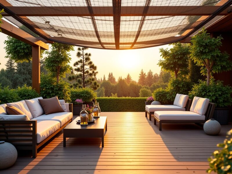 Sélectionner le filet de camouflage idéal pour ombrager votre terrasse avec élégance